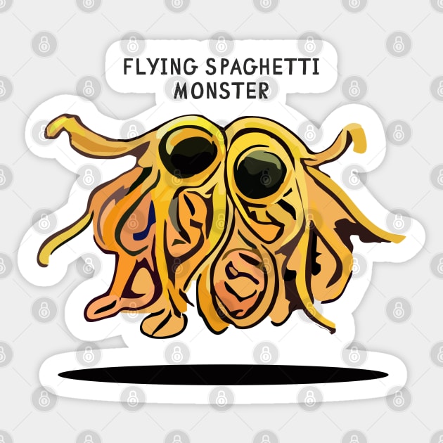 Flying Spaghetti Monster Sticker by Lolebomb